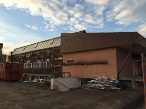 S Wycom-Gebäud bim Abriss